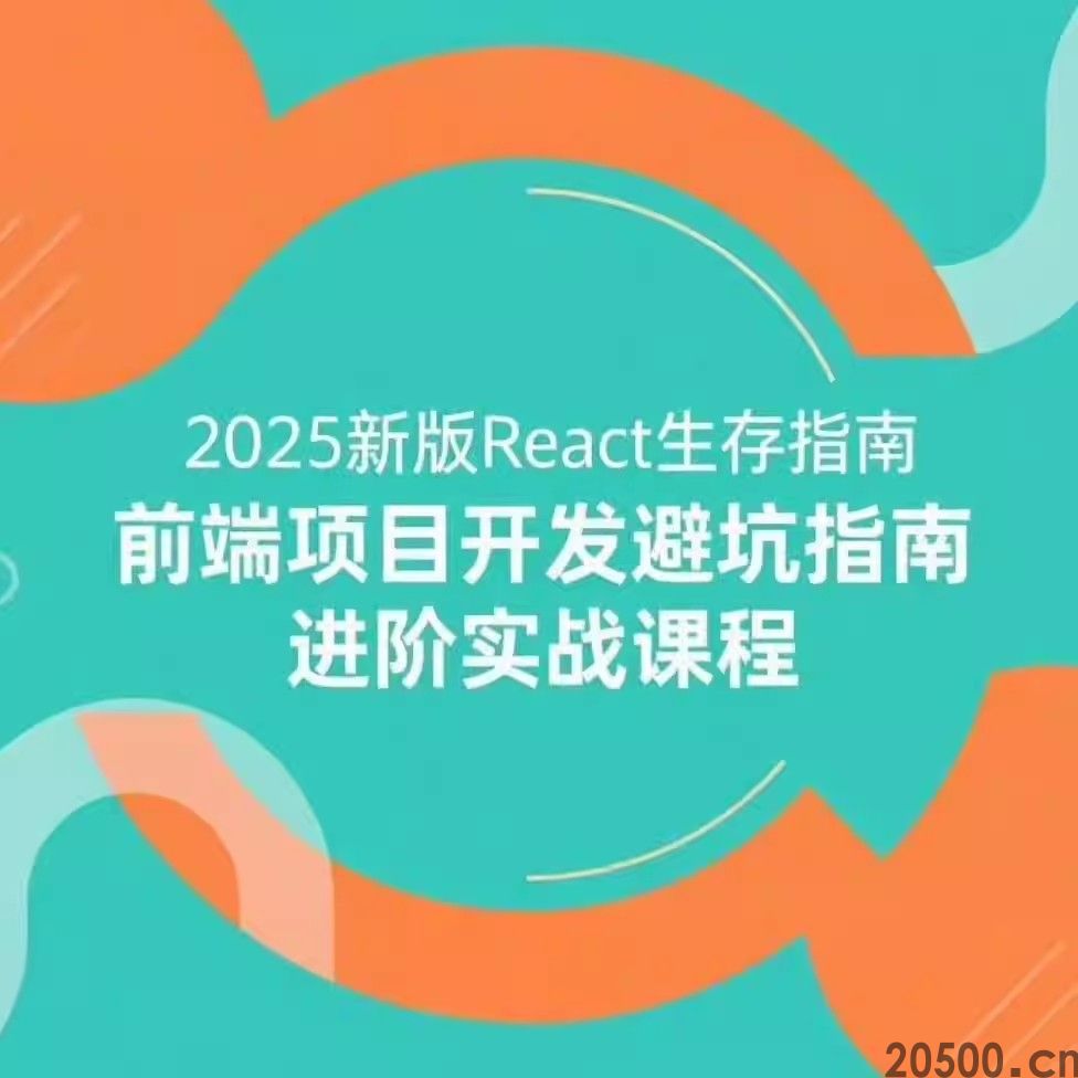 2025新版React生存指南 前端项目开发避坑指南 进阶实战课