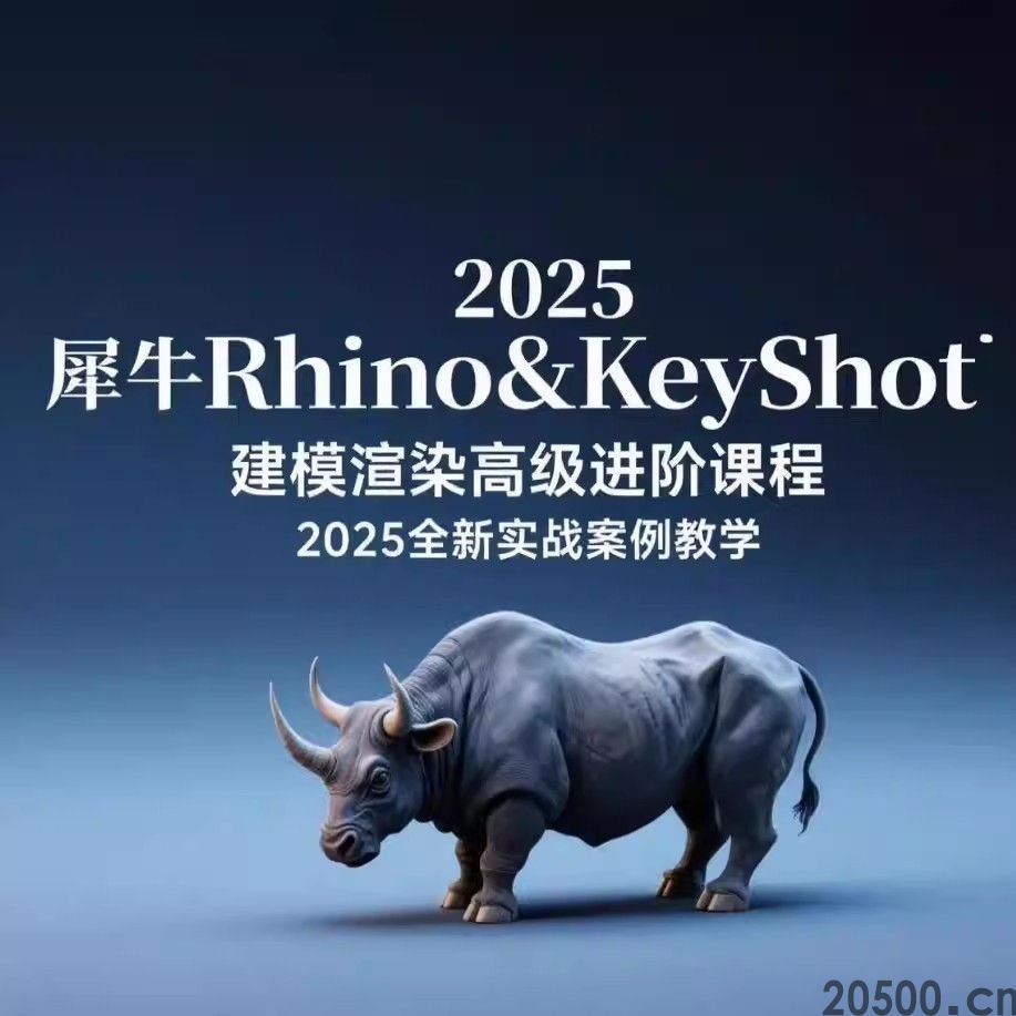 2025犀牛Rhino&KeyShot 建模渲染高级进阶课程 全新实战案例教学