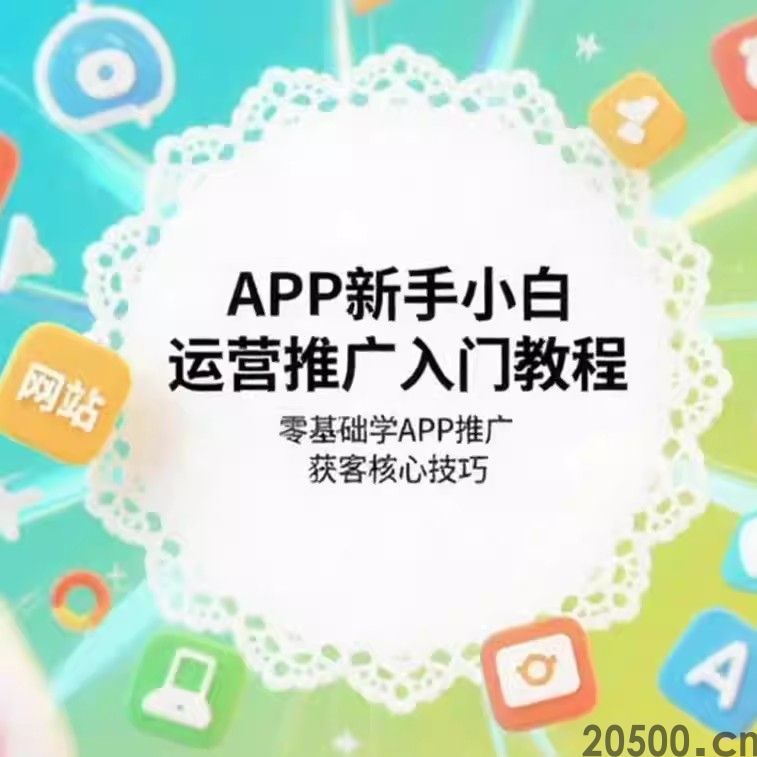 APP新手小白 运营推广入门教程 零基础