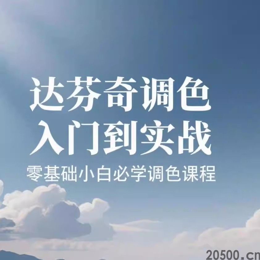 达芬奇调色入门到实战 零基础小白必学调色课程(图1)